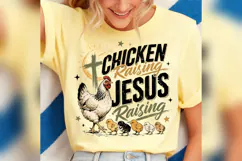 Chicken Raising Jesus Raising PNG, Christian Farm Chicken Product Image 4