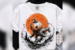 Pumpkin Head Scarecrow PNG, Jack O Lantern Halloween Design, Product Image 3