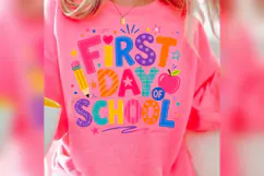 First Day of School PNG, Colorful Back to School Design Product Image 5