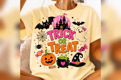 Trick or Treat PNG, Cute Halloween Ghost PNG, Pumpkin Witch Product Image 5