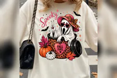 Spooky Fall Fuel Ghost PNG, Preppy Halloween Ghost, Leopard Product Image 4