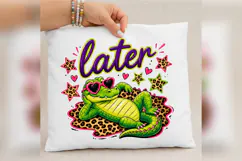 Later Gator PNG, Preppy Alligator Leopard Design Product Image 1