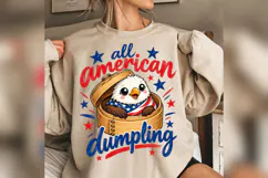 All American Dumpling Eagle PNG, Cute Patriotic Bald Eagle Product Image 2