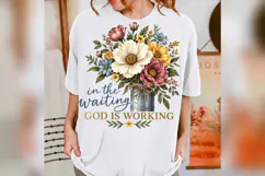God Is Working PNG, Christian Floral Faith Design Product Image 5