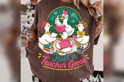 Just a Teacher Goose PNG, Funny Teacher Goose Design Product Image 2