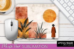 Boho Mouse Pad, Minimalist Landscape Mousepad Sublimation Product Image 1