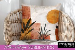 Boho Pillow Cover - Minimalist Landscape Pillow Sublimation Product Image 1