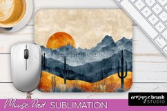 Boho Mouse Pad, Minimalist Landscape Mousepad Sublimation Product Image 1