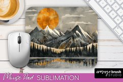 Boho Mouse Pad, Minimalist Landscape Mousepad Sublimation Product Image 1