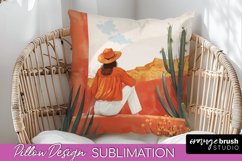 Boho Pillow Cover - Minimalist Landscape Pillow Sublimation Product Image 1