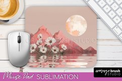 Boho Mouse Pad, Minimalist Landscape Mousepad Sublimation Product Image 1