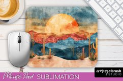 Boho Mouse Pad, Minimalist Landscape Mousepad Sublimation Product Image 1