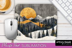 Boho Mouse Pad, Minimalist Landscape Mousepad Sublimation Product Image 1
