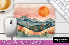 Boho Mouse Pad, Minimalist Landscape Mousepad Sublimation Product Image 1