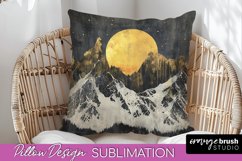 Boho Pillow Cover - Minimalist Landscape Pillow Sublimation Product Image 1