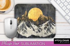 Boho Mouse Pad, Minimalist Landscape Mousepad Sublimation Product Image 1