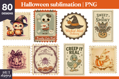 Stamp Halloween t-shirt Retro Halloween illustrations 80 png Product Image 5