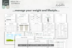 Health & Fitness Planner Canva Templates | 63 Pg | SAGE Product Image 5