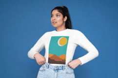 Sunset Mountain Bicycle Minimalist Pillow Design Product Image 5