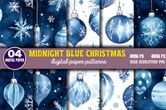 Midnight Blue Christmas Backgrounds Bundle PNG Product Image 6