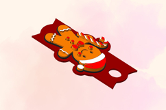 Christmas Gingerbread Man 40 OZ Tumbler, 3D Printinting Product Image 5