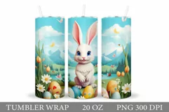Cute Bunny Tumbler Design. Bunny Easter Tumbler Product Image 1