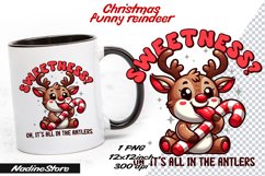 Funny Christmas reindeer BUNDLE Sublimation PNG. Product Image 6