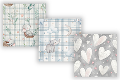 Cute Baby Watercolor Seamless Pattern, Pastel Pattern Product Image 5