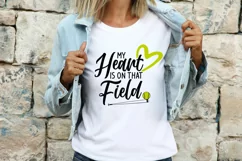 My heart is on that fieldsvg, softball shirt svg, softb Product Image 4