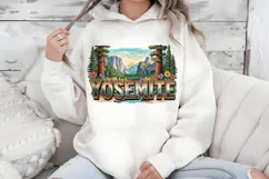 Yosemite PNG, Vintage National Park Half Dome Sublimation Product Image 5