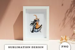 Watercolor Halloween Witch Clipart Png Product Image 5