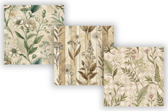 Vintage Ephemera Digital Paper Pack, Antique Floral Seamless Product Image 5
