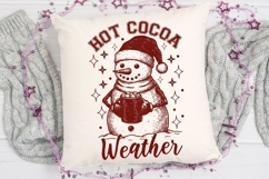 Hot Cocoa Weather Png, Winter Snowman Png, Christmas Png. Product Image 5