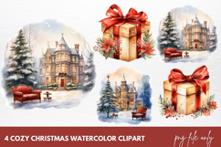 Cozy Christmas Home Clipart Sublimation Product Image 1