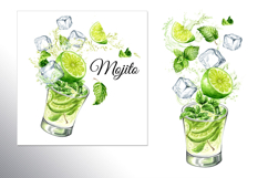 Mojito. Hand drawn watercolor set Product Image 6
