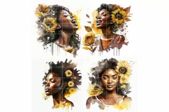 Black Girl With Sunflower | 4 Black Magic Girl Sublimation Product Image 2