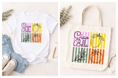 Ciao Bella SVG | Italian Retro Grid | Lemon Tomato Olive PNG Product Image 5