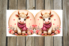 Valentine animals | cute cow mug sublimation design PL Product Image 5