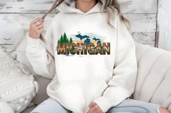 Michigan State PNG, Vintage Great Lakes Sublimation Design Product Image 5