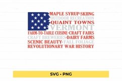 Vermont Characteristic Words | American Flag SVG Product Image 1