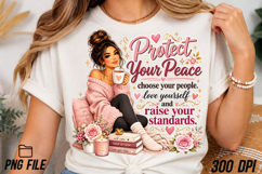 Protect Your Peace PNG Cozy Self Care PNG Product Image 5