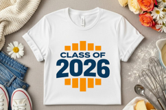 Senior 2026 Png, Striped Class of 2026 Shirt Design, Preppy Product Image 5