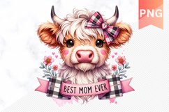 Best MOM Ever Sublimation - Mother&#039;s Day Clipart PNG Design Product Image 1