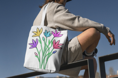 Colorful Tulip Garden Embroidery Design Product Image 5