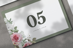 beautiful wedding card invitation with roses flower wreath Product Image 5