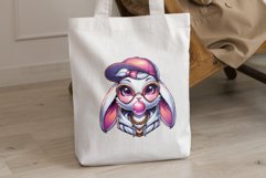 Pink Watercolor Bunny clipart Product Image 4