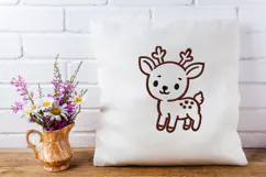Cute Deer Outline Embroidery Design Product Image 4