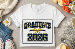 Graduate 2026 PNG Navy and Gold Graduation Product Image 5