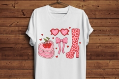 Coquette Valentine Sublimation PNG - Retro Heart Cake &amp; Leop Product Image 5