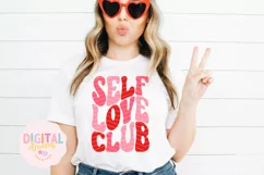 Retro Self Love Club Valentines SVG PNG Product Image 1